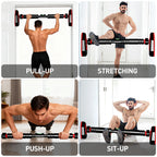 Pull up Bar for Doorway No Screws, Adjustable Chin up Bar for Door Frame, Strength Training Pull-Up Bars for Home, Width 28.74-39.37 Inches with Locking Mechanism, No Punching